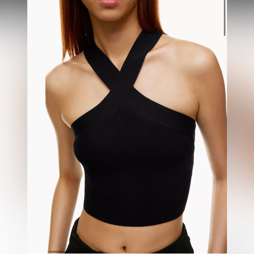 Babaton Sculpt Knit Criss Cross Cropped Tank